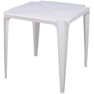 Mesa Plástica 70x70 Bela Vista Branca Mor