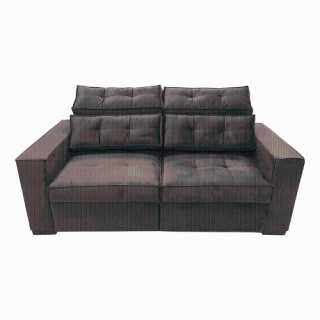 Sofá 3 Lugares Berlim 2,00 Marrom Cubica