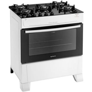 Fogão 5 Bocas Monaco Top Glass Branco Atlas