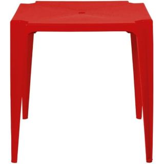 Mesa Plástica Vermelha Metal Mor