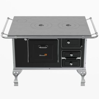 Fogão a Lenha N°2 Preto Lado Esquerdo Petrycoski