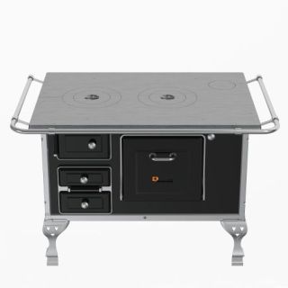 Fogão a Lenha N°2 Preto Lado Direito Petrycoski