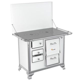 Fogão a Lenha N°1 com Gabinete Branco Lado Direito Petrycoski