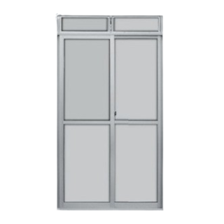 Porta de Correr 2 Folhas Integrada 1400x2300 Alumasa