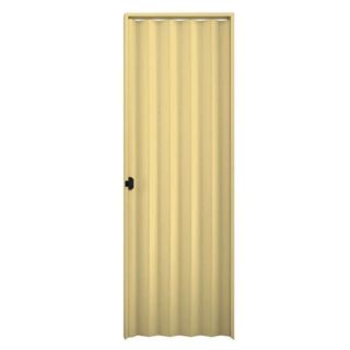 Porta Interna PVC Sanfonada 0,8x2,1 Areia Plasbil