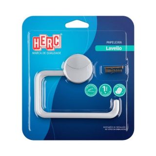 Papeleira Lavello Branca para Banheiro - HERC